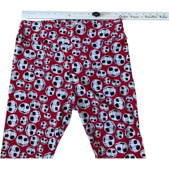 Disney LuLaRoe Jack Skellington Red Leggings Tall & Curvy Halloween Print Soft & - Picture 3 of 7
